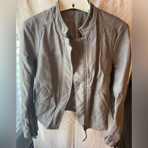 Free People Gray Moto Jacket